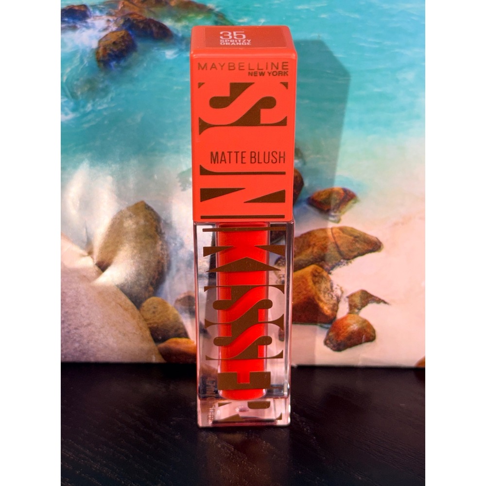 Maybelline Sunkisser Matte Blush 35 Spritzy Orange Liquid Cheek Glow